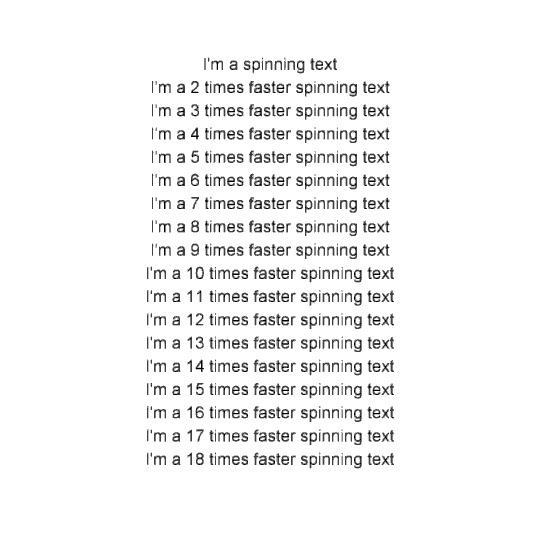spinning text animation by wavegrower